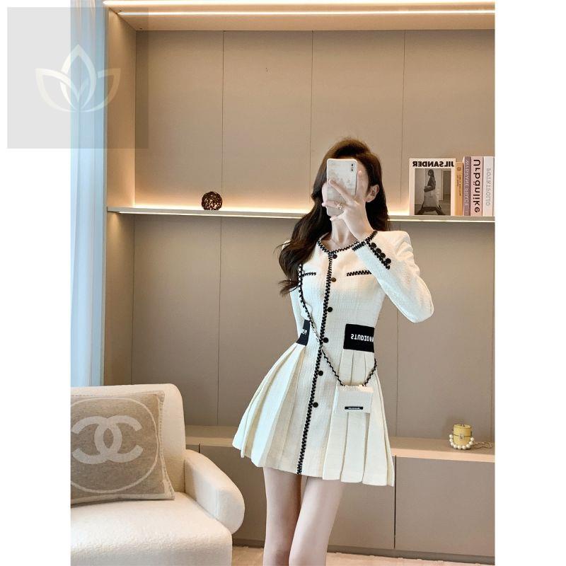 Đầm Thời Trang Mùa Thu Hàn Quốc Chất Lượng Cao Phong Cách retro Cho Nữ