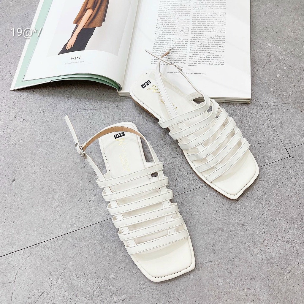 GIÀY SANDAL NỮ ĐẾ THẤP HÌNH THANG CÓ SIZE LỚN 35-42