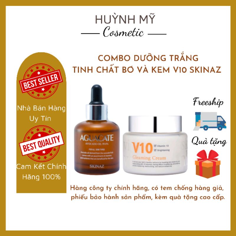 Combo Tinh Chất Bơ và Kem V10 kèm quà tặng cao cấp