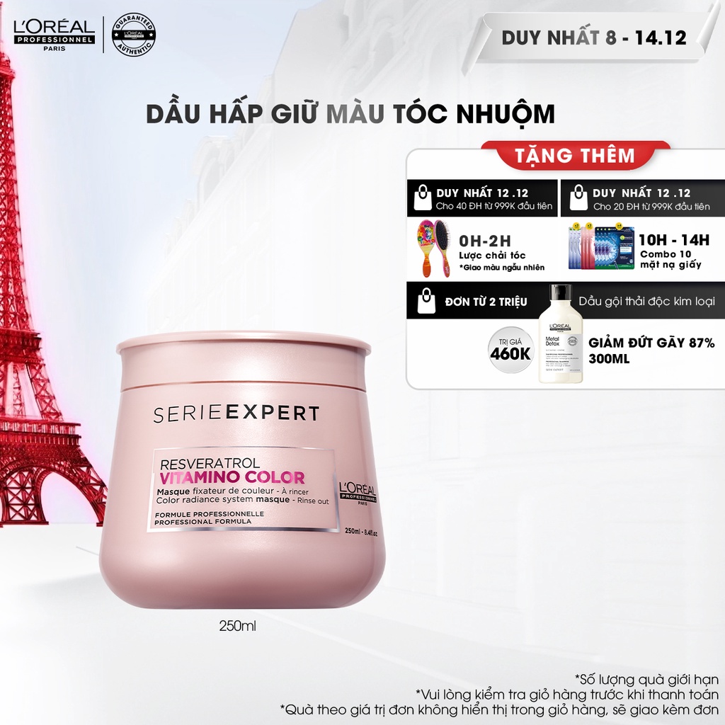 Dầu hấp bền màu tóc nhuộm Serie Expert Vitamino Resveratrol L'Oréal Professionnel 75ml