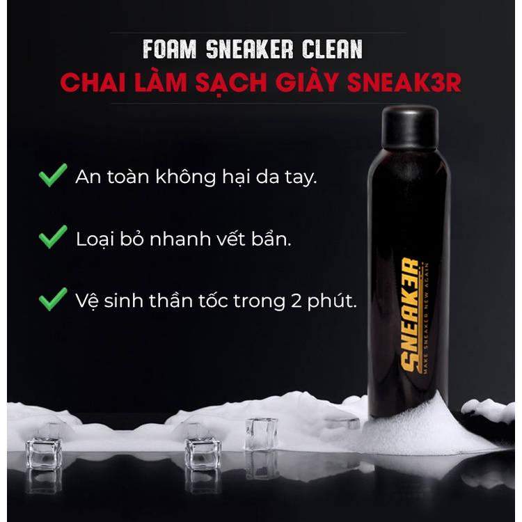 Chai vệ sinh làm sạch giày sneaker 280ml - SNEAK3R