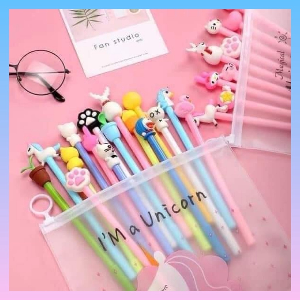 Set 20 cây bút bi Ngộ Nghĩnh hình thú cute đáng yêu dễ thương