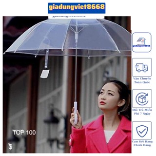 Ô dù trong suốt cao cấp/Dù trắng cao cấp đi mưa chụp ảnh phong cách HÀN QUỐC [ Hàng loại Cứng Cáp]