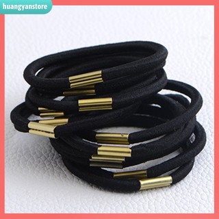 HY/ Set 10 Dây Buộc Tóc Co Giãn Màu Đen Cho Nữ
