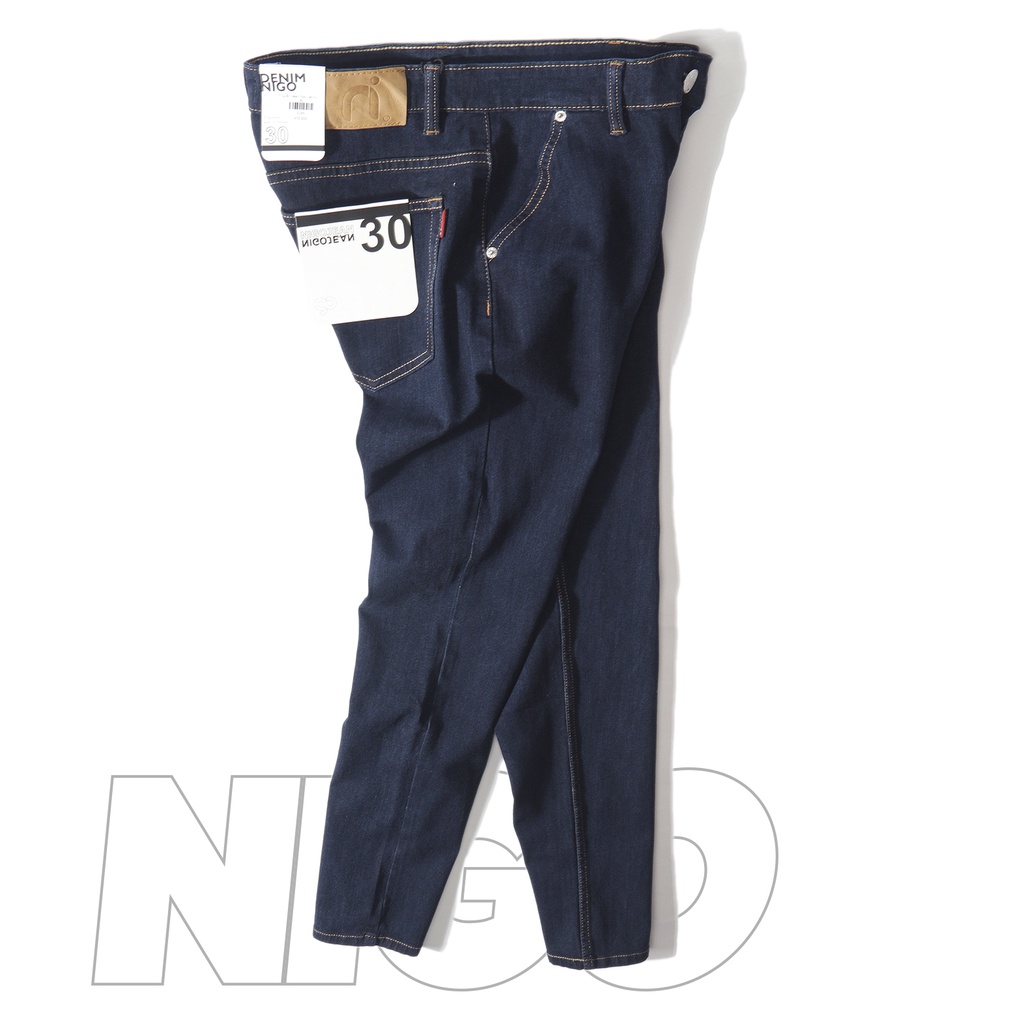 Quần jean nam skinny QJ95 Nigo màu xanh đậm Navy ống ôm co giãn cao cấp