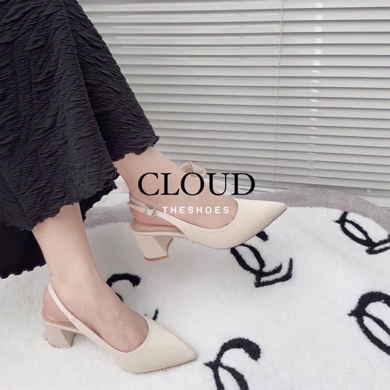 Giày bít mũi gót vuông quai hậu