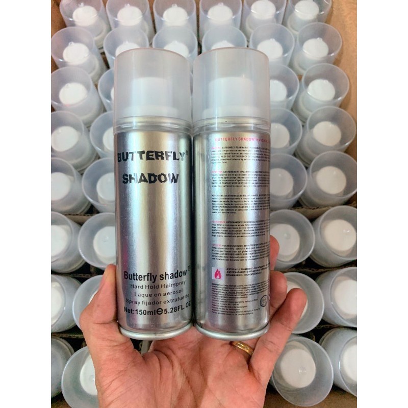 Gôm xịt tóc Butterfly Shadow xịn 150ml 320ml  600ml Chính hãng, Gôm bạc giữ nếp tạo kiểu nam nữ