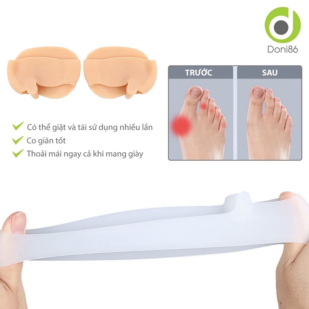 Vớ silicone SEBS chỉnh hình ngón chân cái, tách ngón chân, bảo vệ ngón chân - Doni - DOPK302