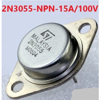 Tran Công Suất Ngược NPN 2N3055 TO-3 15A/100V - Sò Sắt Malaysia