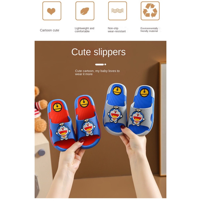 Dép Đi Trong Nhà Tắm Chống Trượt Hình Doraemon Dễ Thương Cho Bé NCC9