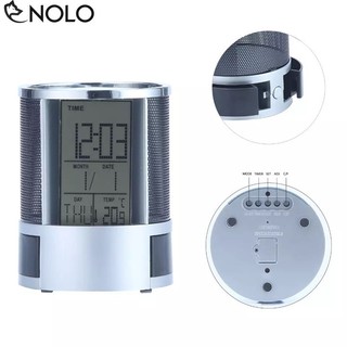 Đồng Hồ Để Bàn Đa Năng Kết Hợp Khay Đựng Bút