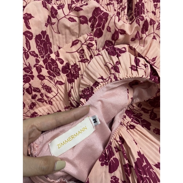 Pass váy babydoll hoa dập ly