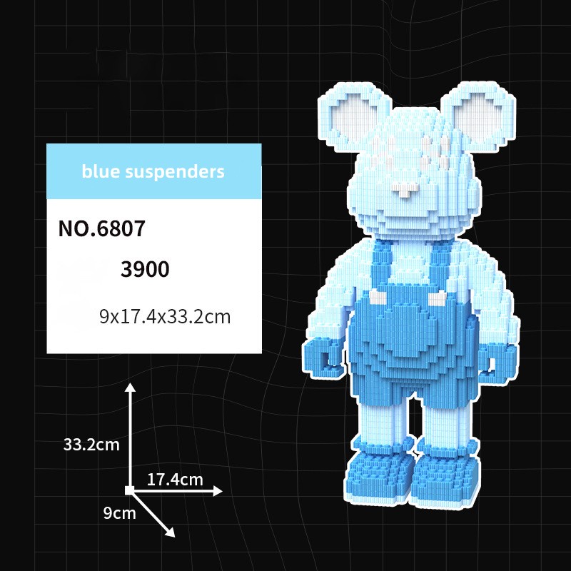 Bộ Đồ Chơi Lắp Ráp Hình Gấu Violent Bằng ABS Gồm 24 Mảnh Dành Cho Trẻ Em