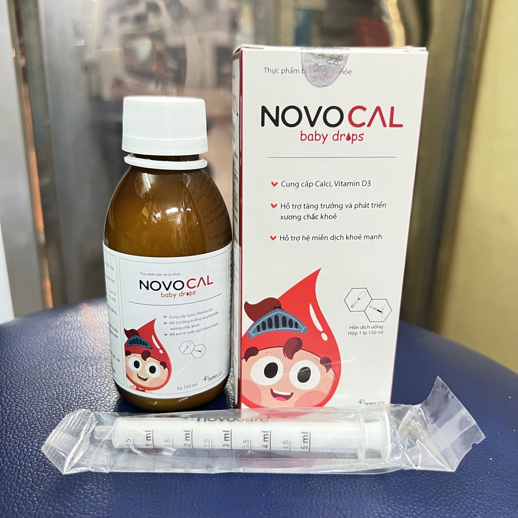 NOVOCAL baby drops Chai 150 ml cung cấp canxi và D3 giúp xương chắc khoẻ