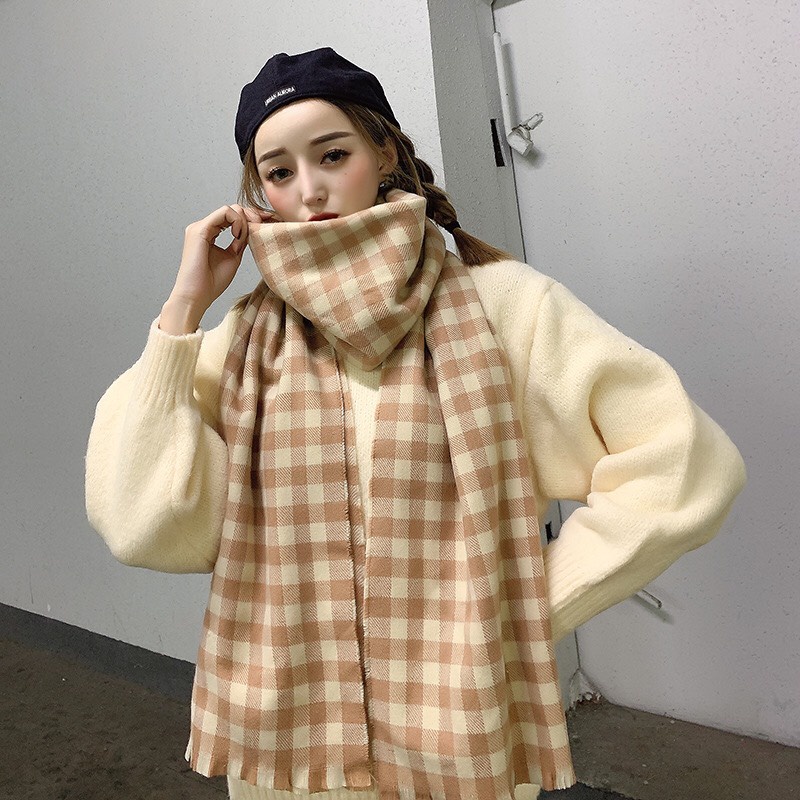 Khăn quàng cổ nam nữ giữ ấm mùa đông, khăn choàng cổ len unisex chất dạ lông nhiều màu phong cách thời trang Hàn Quốc