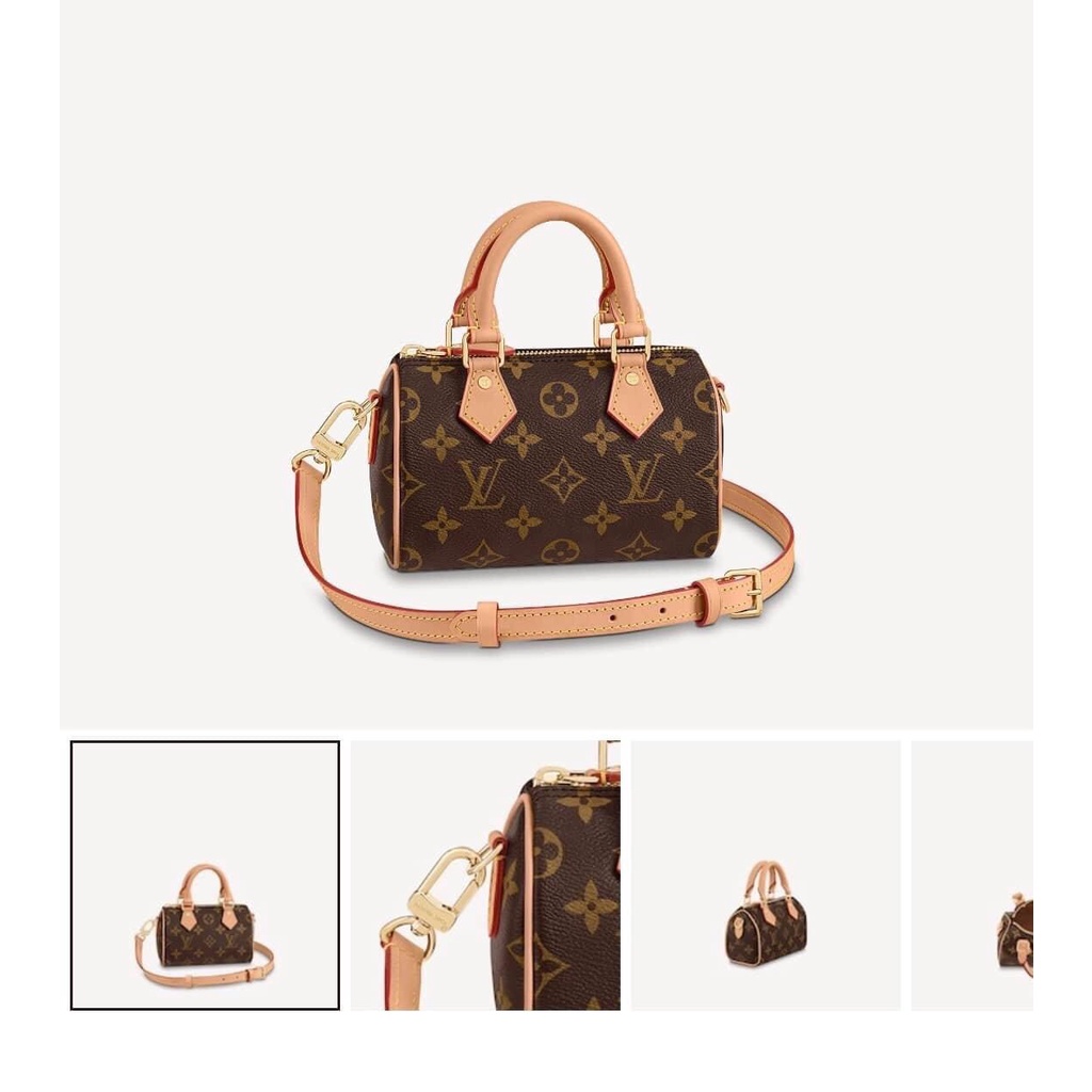 Túi Xách l...v Trống Hoa Nâu Bản Super Hàng 2 Box Hịn MTA459