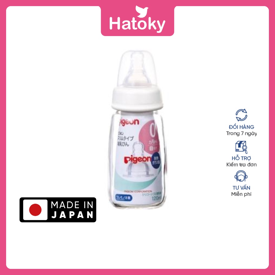 PIGEON - Bình sữa thủy tinh cổ hẹp 120ml