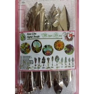 Dụng cụ làm thạch rau câu 3D inox 304 Ngọc Huệ hoa loa kèn, ông lão, dã quỳ (bộ 10 kim số 26)