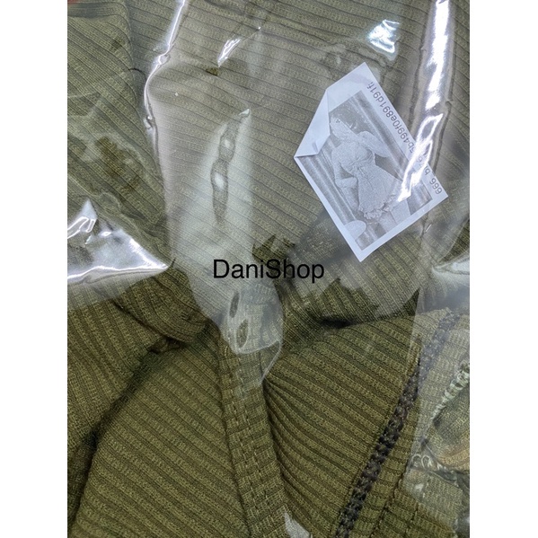 set thun gân áo rút dây ngực V tay dài váy quần ôm eo tôn body dáng xoè alohashop91