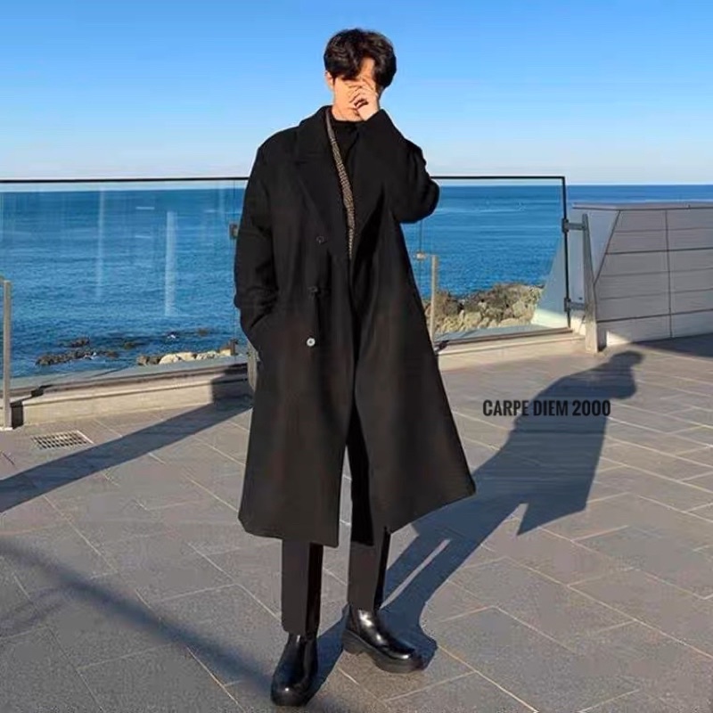 Heathrow Long Coat Set - Áo khoác măng tô dài phong cách Hàn Quốc có bán kèm quần và áo len cổ lọ