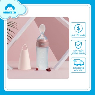 Bình thìa silicon aag hàn quốc cho bé ăn dặm tiện lợi giá tốt