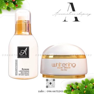 Combo Kem Face Pháp + Serum, Dưỡng trắng da, Ngăn Ngừa Mụn, Thâm, Nám, Tàn Nhang, Se khít lỗ Chân Lông.