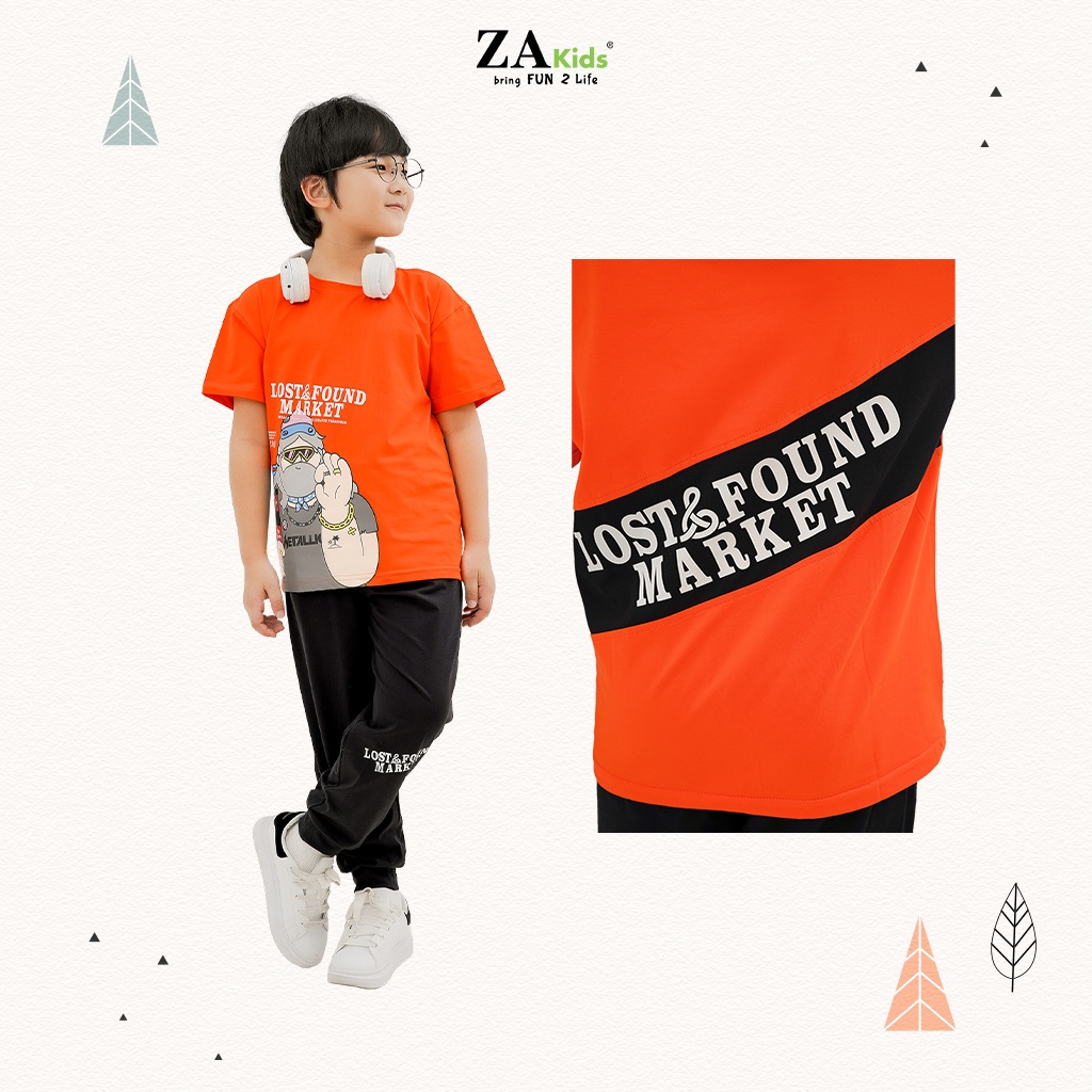 Bộ Quần Áo Thun Ngắn Tay Quần Dài Bé Trai (2-10 Tuổi) ZAKids ZA22023TN