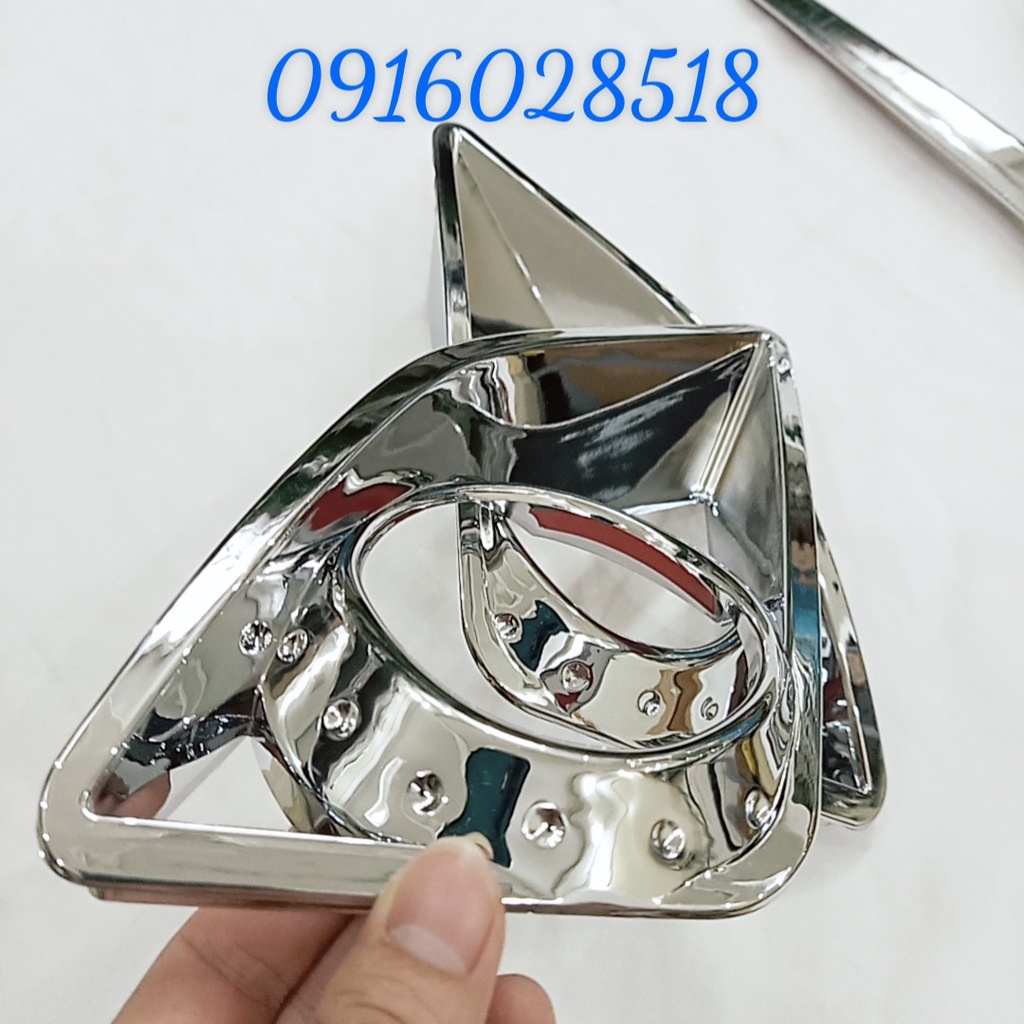 Ốp đèn gầm, đèn sương mù trước xe Toyota Altis 2008-2011 mạ Crom sáng bóng, ốp xi mạ xe o to