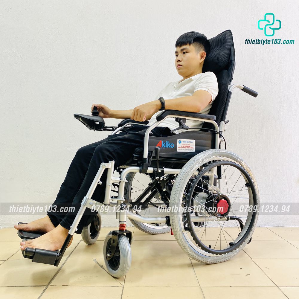 Xe Lăn Điện Akiko A99 – Xe Lăn Điện Ngả Lưng Bằng Cơ Dành cho Người Già, Người Khuyết Tật
