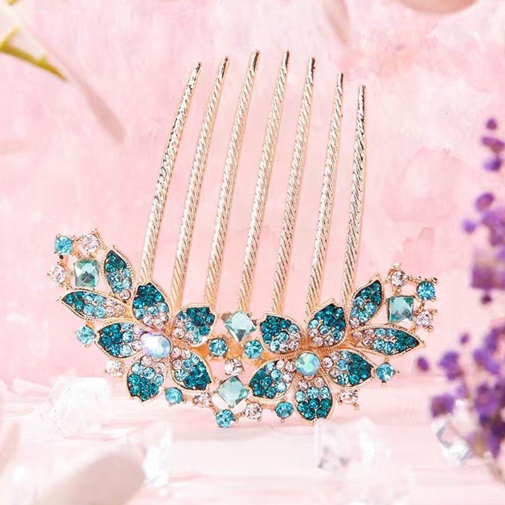 MELODG 1 Lược Cài Tóc Hình Hoa Đính Đá Xinh Xắn Cho Nữ