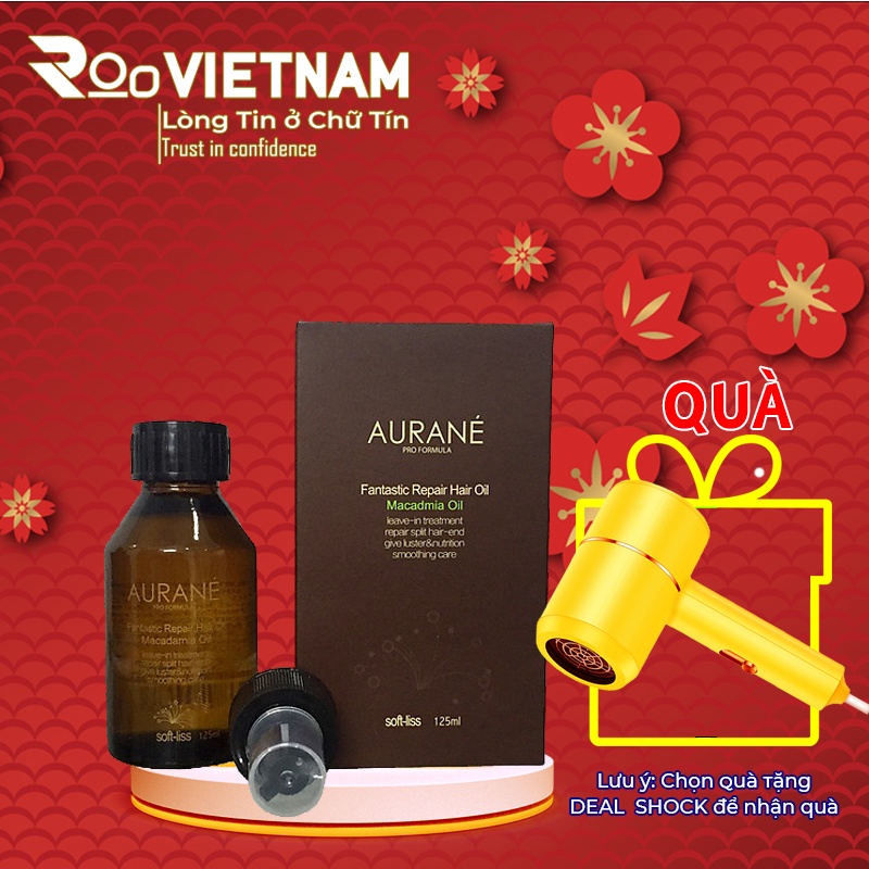 Dầu Dưỡng Dành Cho Tóc Gãy Rụng và Bóng Tóc Aurane Sofliss Macadamia Hair Oil Macadamia