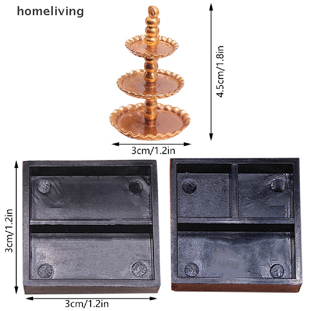 Bộ Giá Đỡ Bánh Trung Thu Tráng Miệng Tỉ Lệ 1: 12 Dùng Trang Trí Nhà Búp Bê