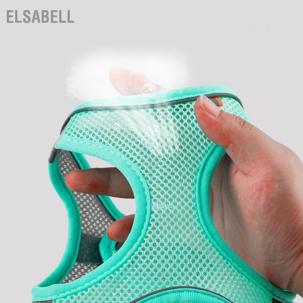 Elsabell Dây Đeo Ngực Cho Thú Cưng Lưới Thoáng Khí Có Thể Điều Chỉnh Loại Áo Phản Quang Đai Chó Lớn Trung Bình