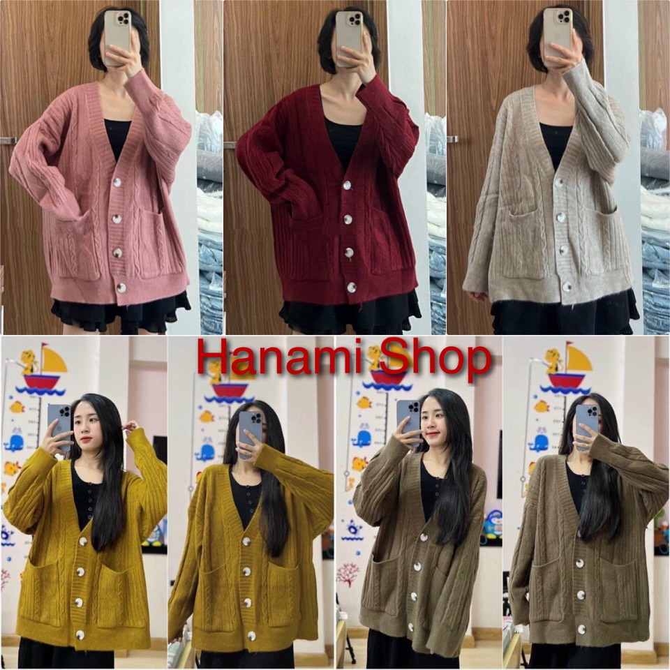 Cardigan Nữ Nhiều Màu, Áo Khoác Len Giấu Quần Mềm Mịn Dáng Hàn Siêu Hót