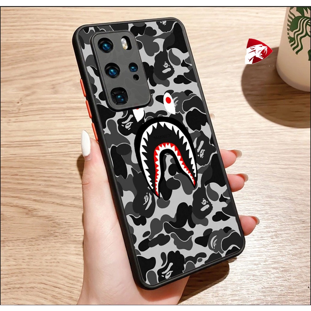 Ốp lưng Samsung BAPE SHARK Nhám cho Samsung A04 A23 A30 A22 A16 A13 A53 M33 M53 J4... - SS-03 - phukiengiacucre