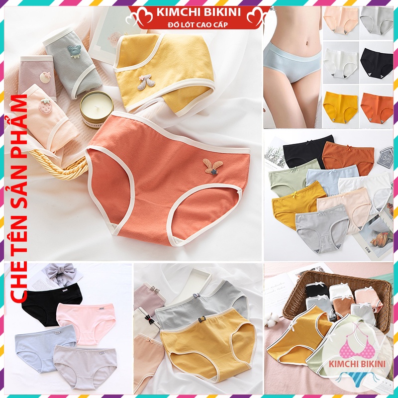 uần lót nữ đáy cotton chống viêm nhiều màu sắc mẫu mã đa dạng KIMCHIBIKINI Quần lót thấm hút mồ hôi xinh đẹp QL073