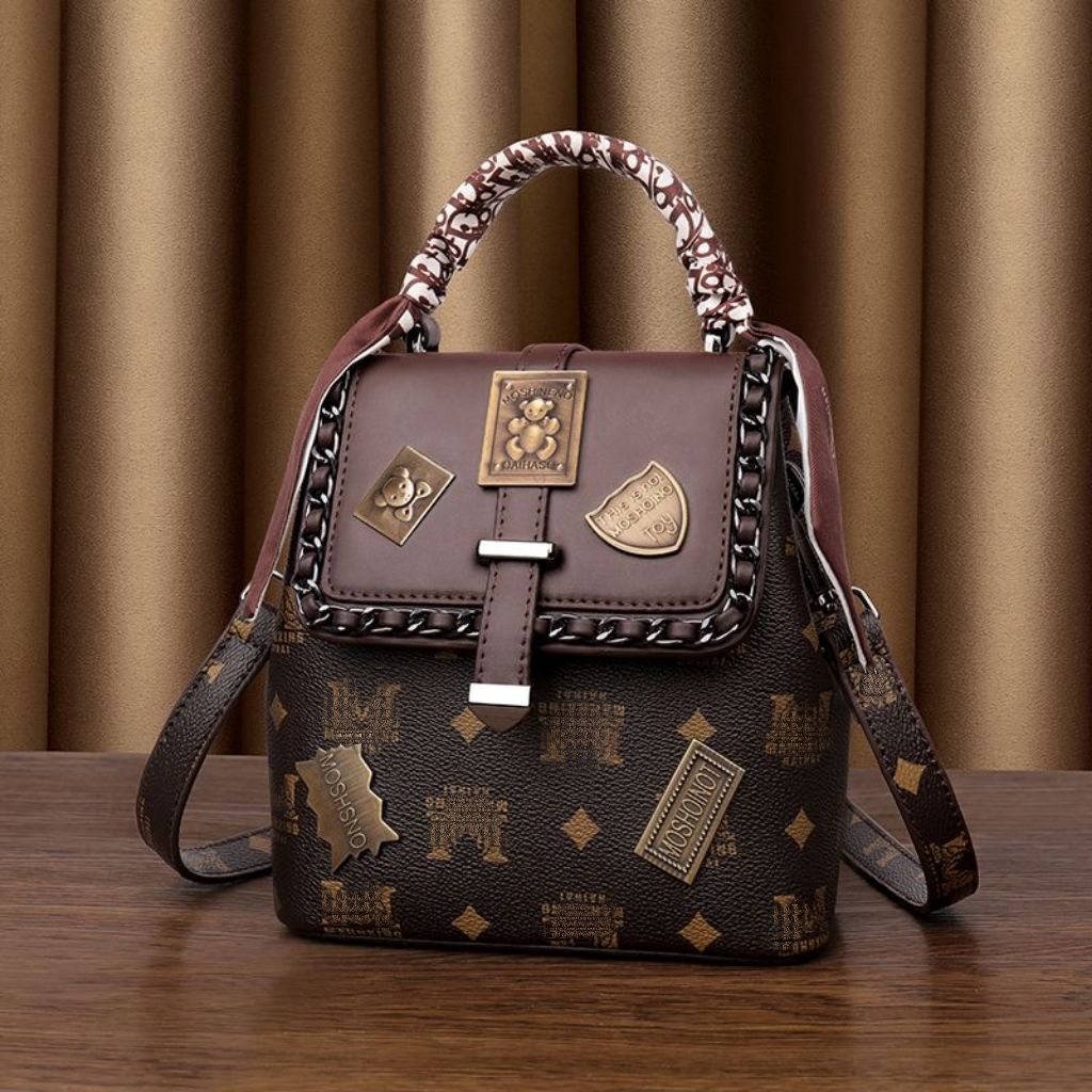 Hot backpack hot backpack women's bag new casual shoulder messenger bag large capacity badge small backpack dual-purpose bag