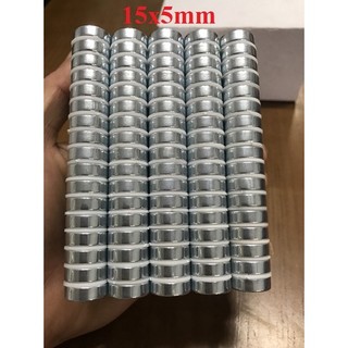 Nam châm viên trắng Neodymium D15x5mm và D20x5