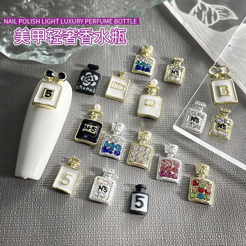 Charm lọ nước hoa cổ điển trang trí móng tay, gắn móng tay nail