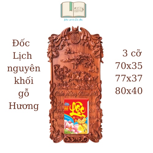 Đốc Lịch Treo tường Nguyên Khối Mã Đáo Thành Công chất lượng bền đẹp, không mối mọt nhiều kích thước [Tặng kèm lịch]