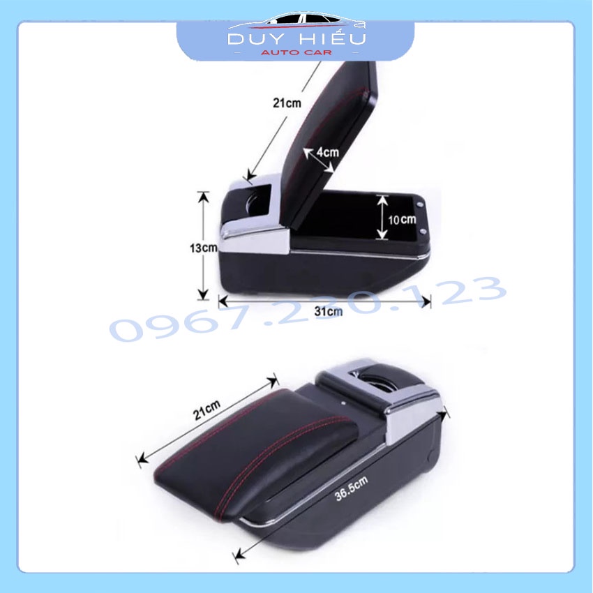 Hộp tỳ tay ô tô, xe hơi cao cấp Vinfast Fadil tích hợp 7 cổng USB cắm cốc