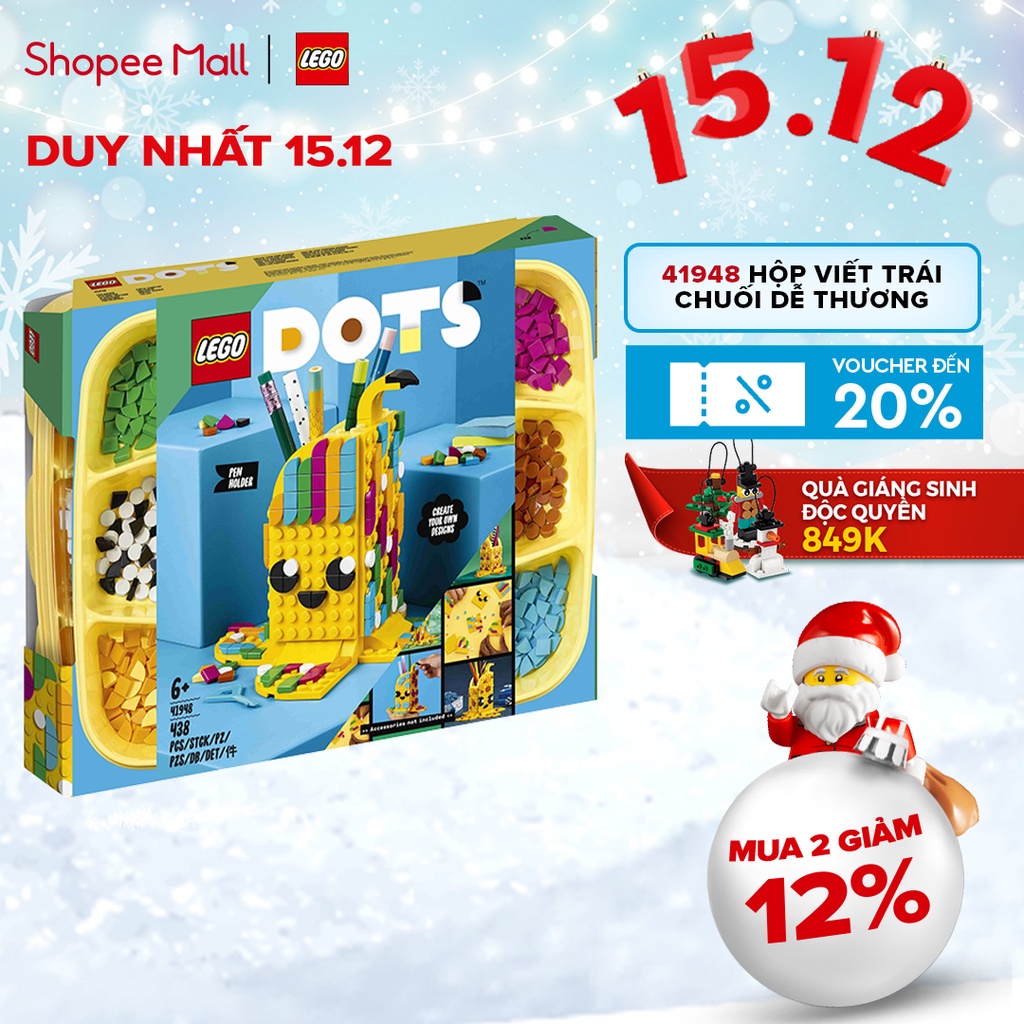 LEGO DOTS 41948 Hộp Viết Trái Chuối Dễ Thương (438 chi tiết)