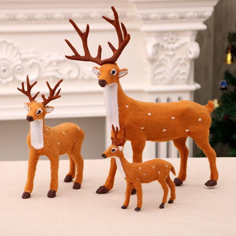 Hươu đơn Noel, con hươu bằng vải nhưng trang trí giáng sinh, tạo không khí giáng sinh cho ngôi nhà.