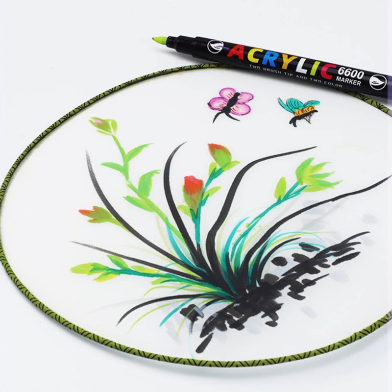 Wer Set 18 Bút Đánh Dấu acrylic Hai Đầu 36 Màu Nghệ Thuật Dành Cho album Ảnh diy