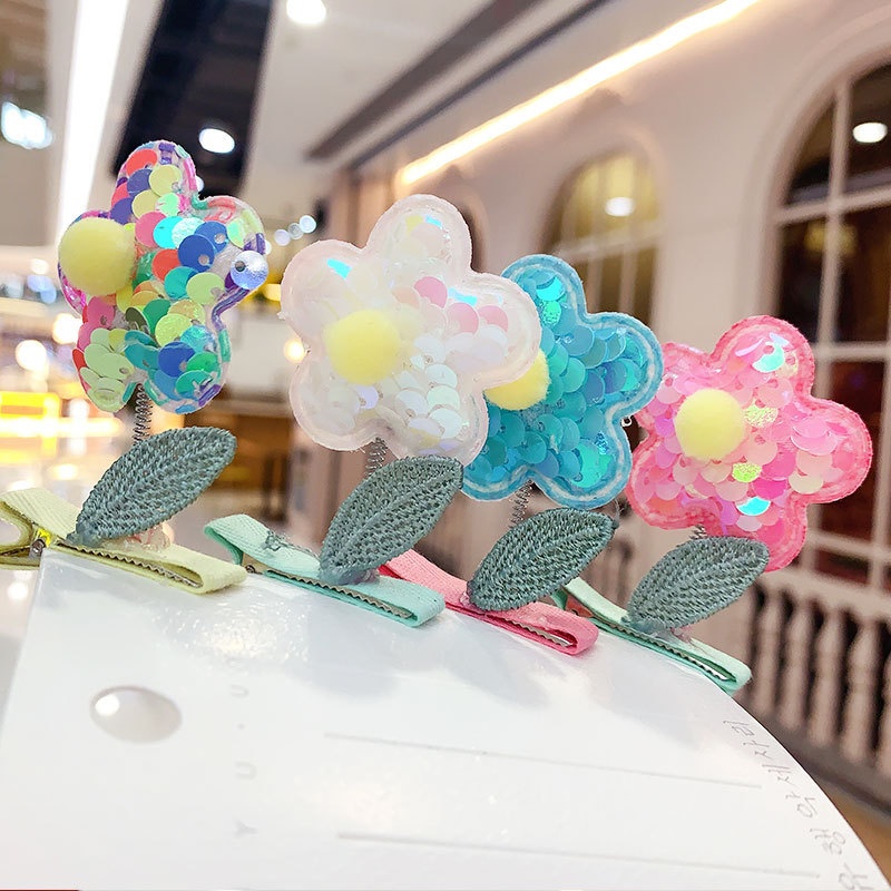 Kẹp Tóc Hình Hoa 3D Nhiều Màu Dễ Thương Cho Bé Gái