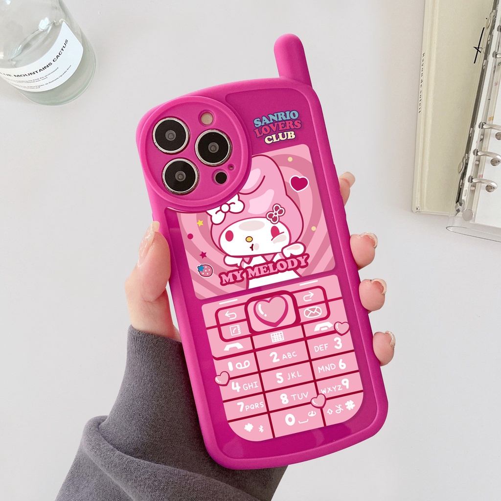 Ốp lưng iphone hình điện thoại Kuromi sanrio love đẹp 6/6splus/7/7plus/8/8plus/x/xr/xs/11/12/13/14/pro/max/plus/promax