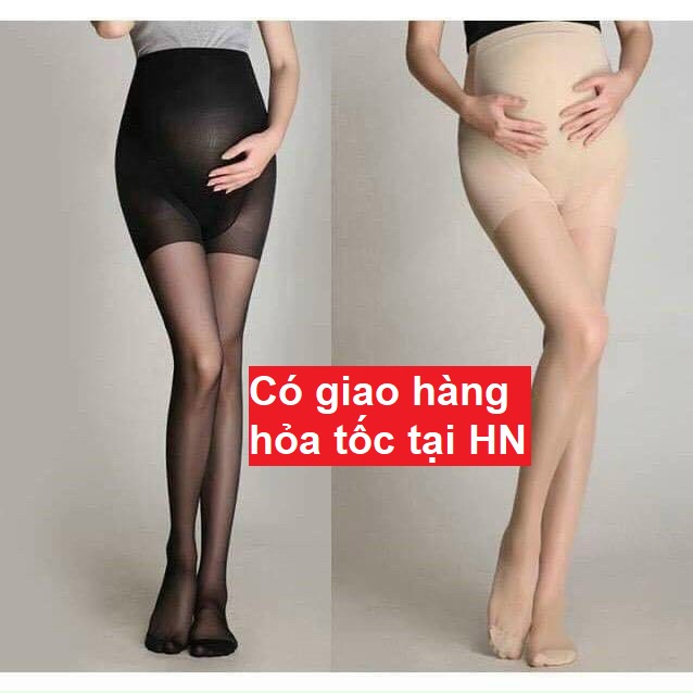 Quần tất Bầu mỏng mùa Đông siêu dai mềm co giãn tốt có đáp bụng bầu