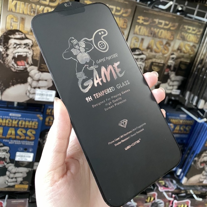 Cường lực Kingkong NHÁM dành cho iPhone chống bám vân tay, chuyên dùng chơi game