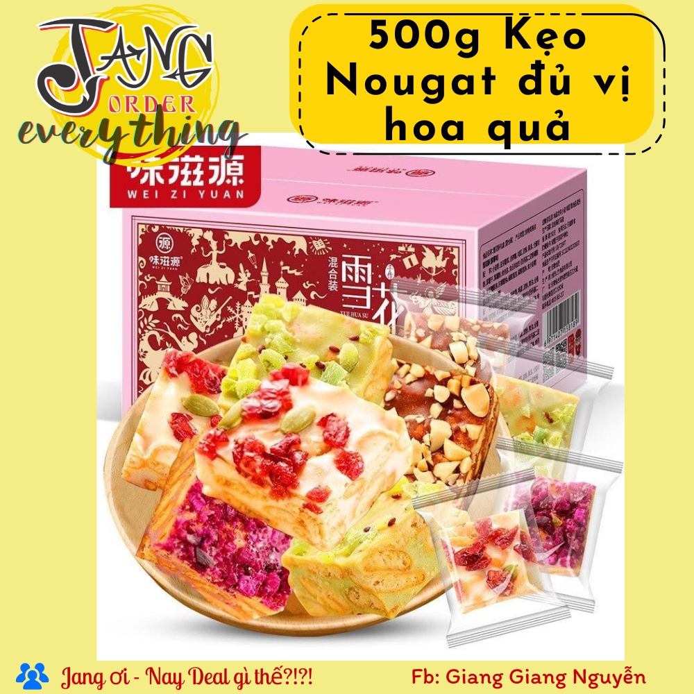 500g Kẹo Nougat đủ vị hoa quả