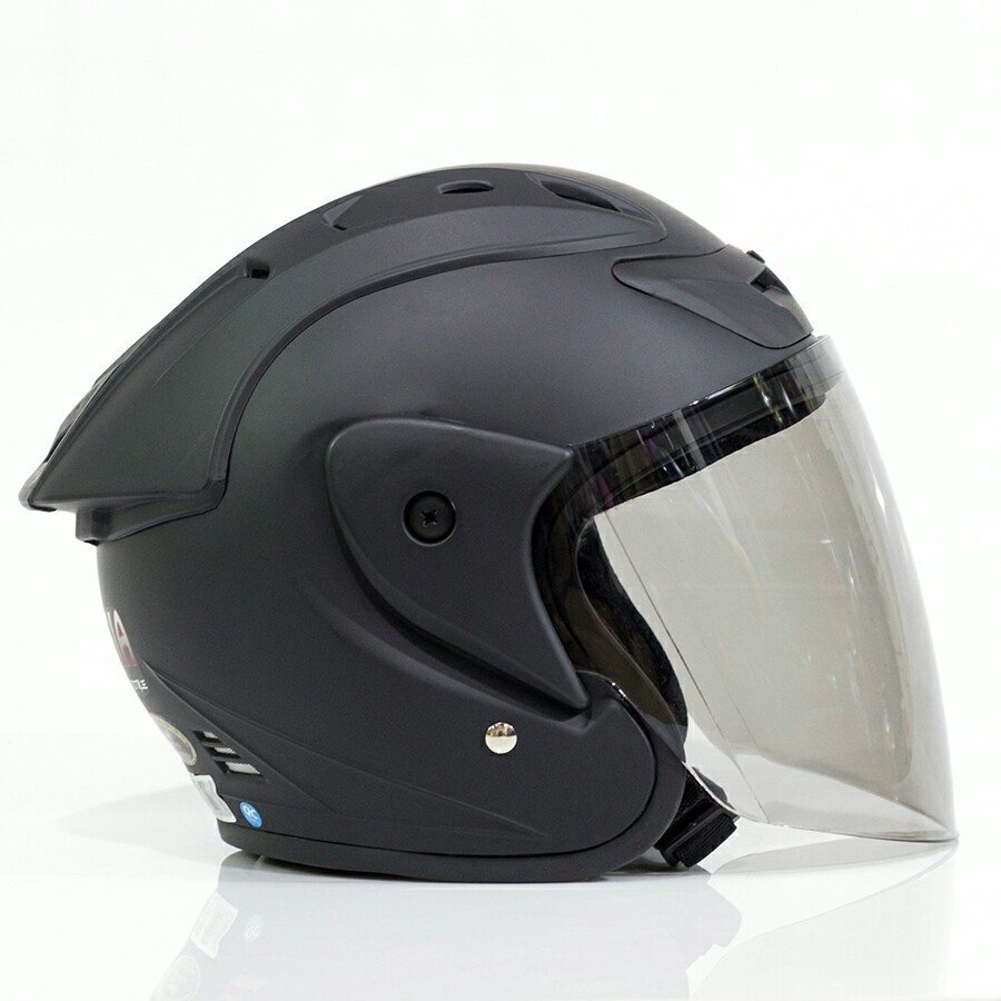 Mũ Bảo Hiểm Asia Có Kính MT115 - Đen Kính Khói .